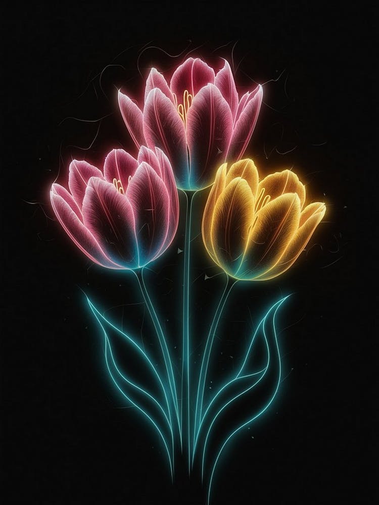 Neon Tulips 2