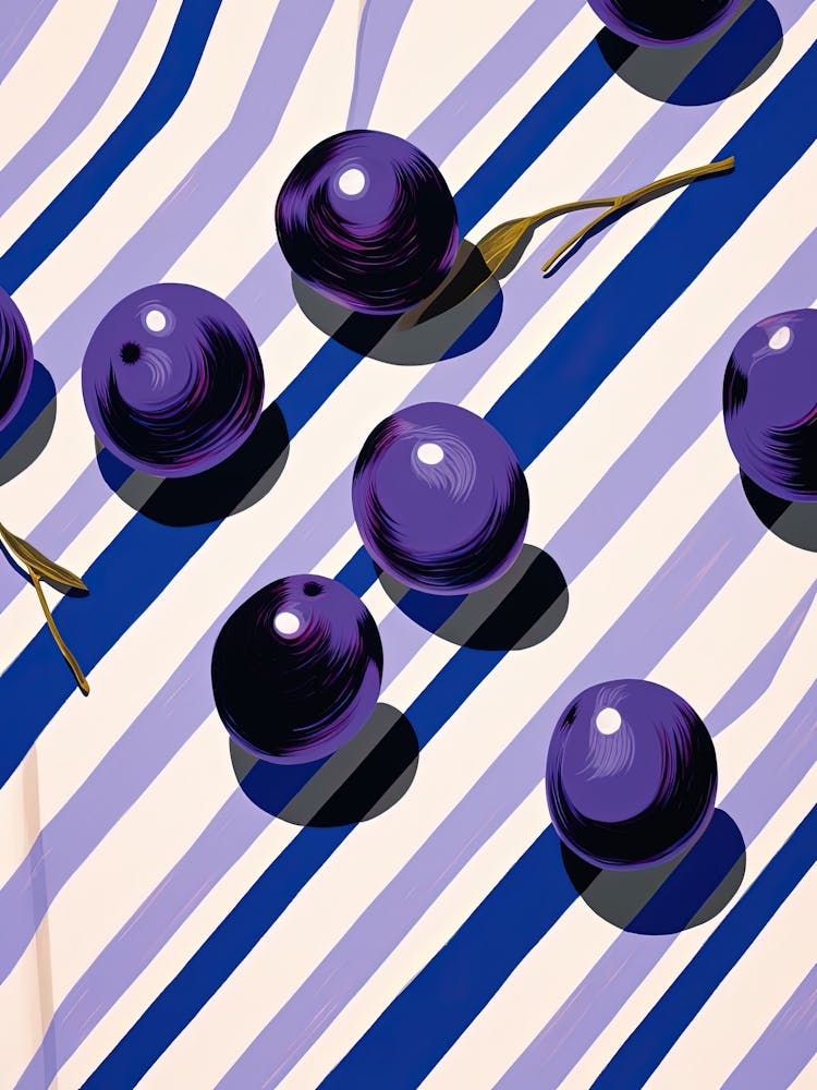 Plums Fruit Summer Illustration 4