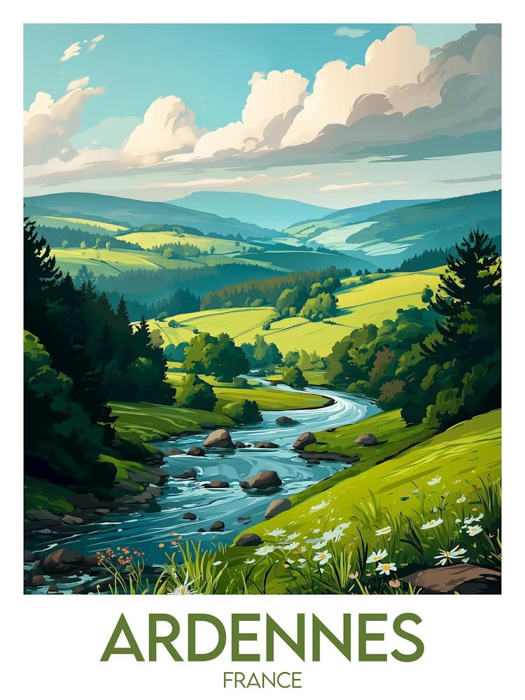 Affiche de voyage Ardennes