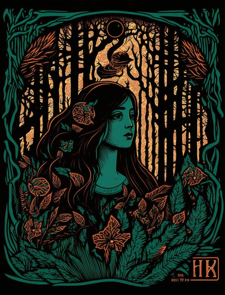 Woman In The Forest 2