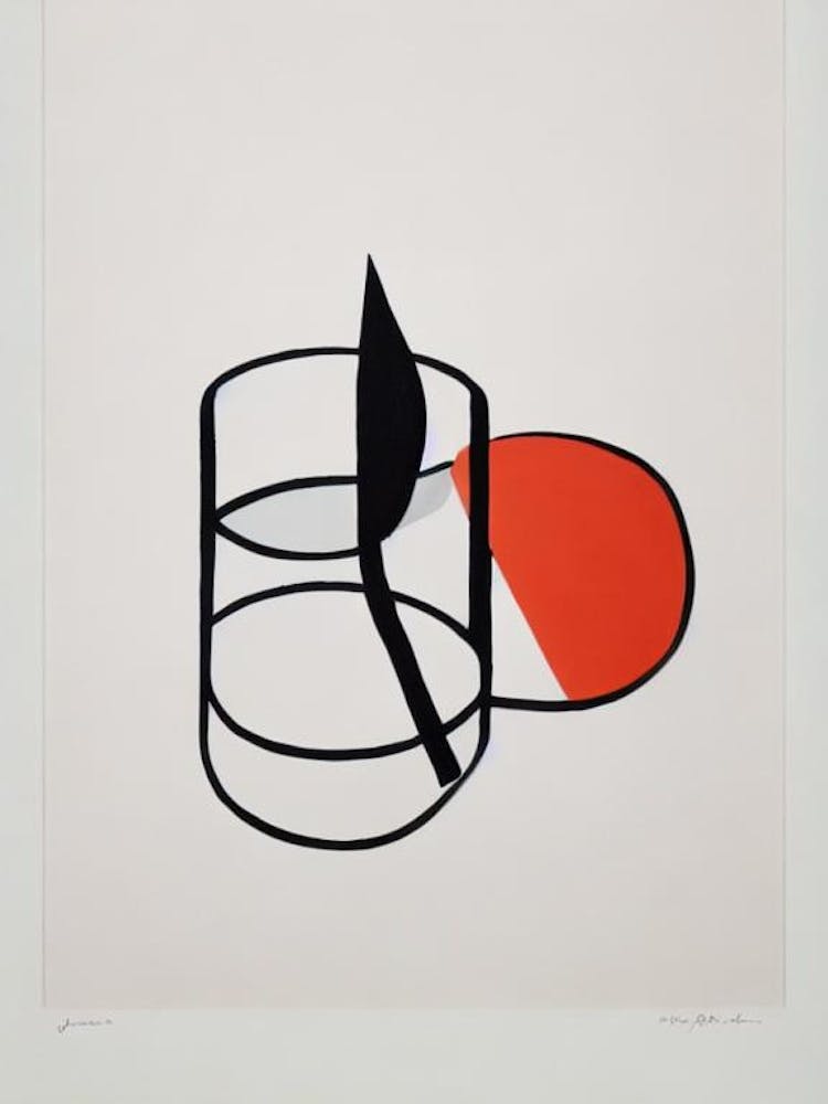 Dark And Stormy Picasso Line Drawing Cocktail Poster