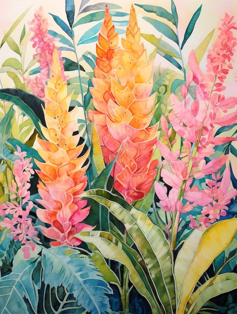 Tropical Plant Painting Zz Plant 9