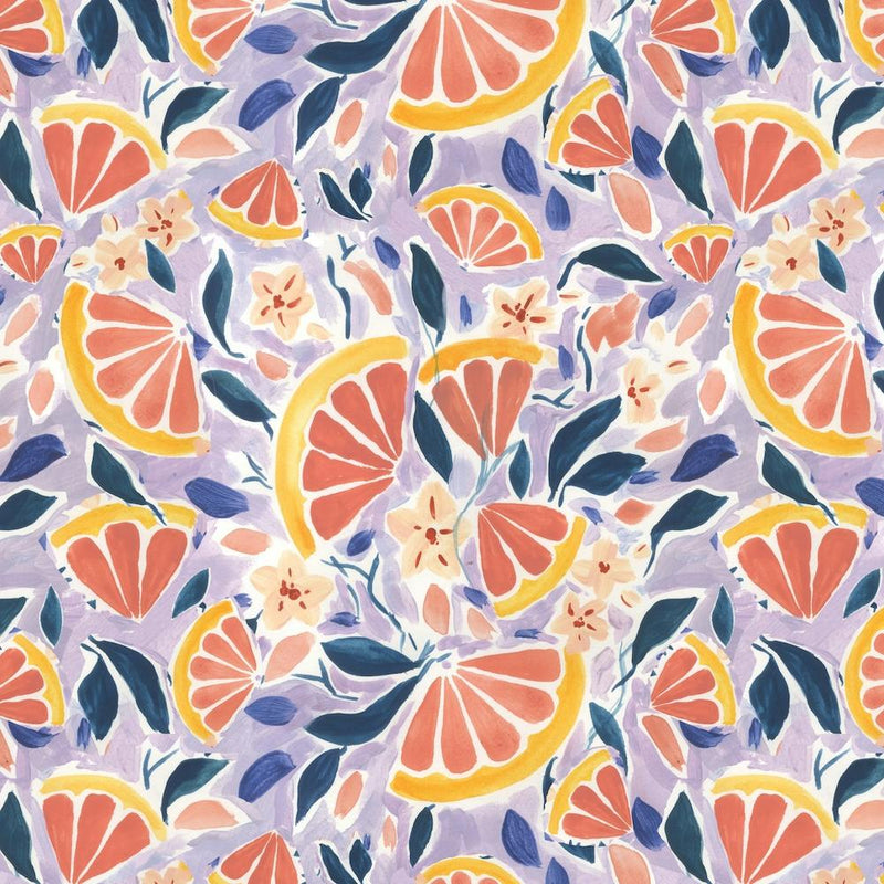 Grapefruit Print Square