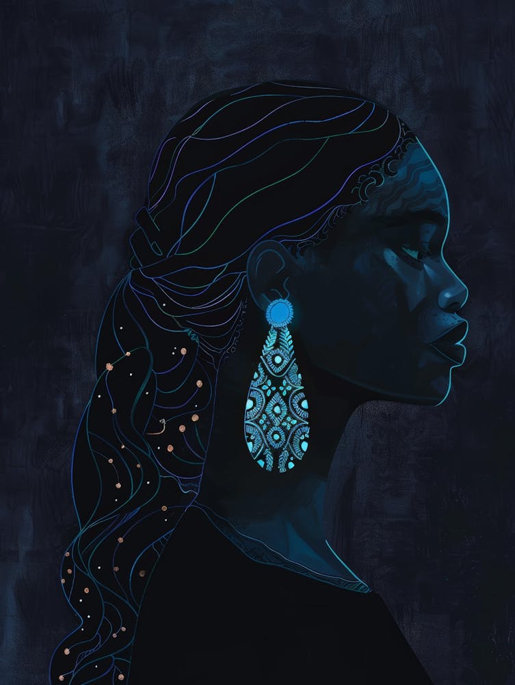 Blue Earring