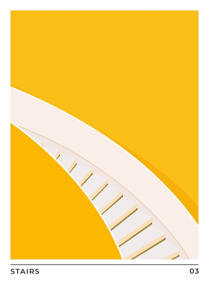 Stairs Still Life Modern Illustration