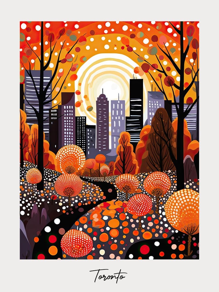 Poster Of Toronto, Illustration In The Style Of Pop Art 1