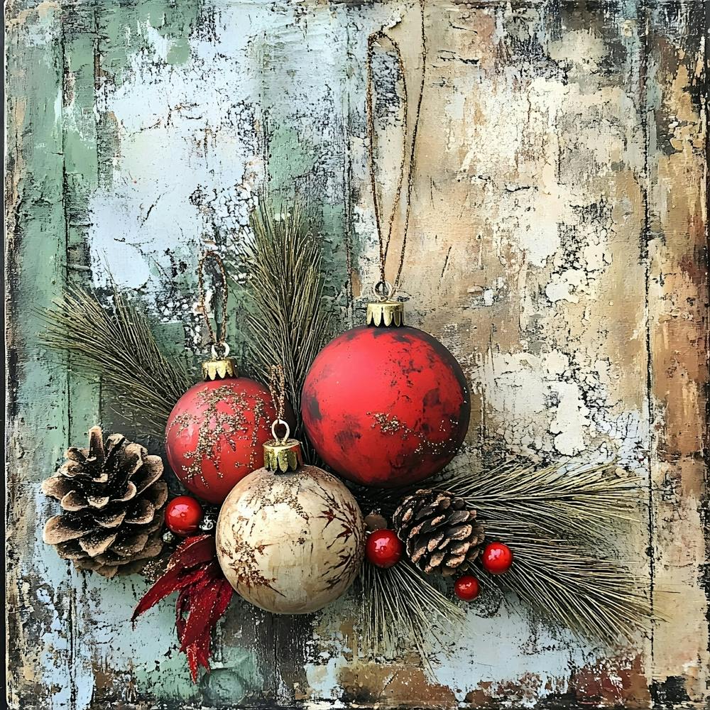 Intage Christmas Mixed Media 4