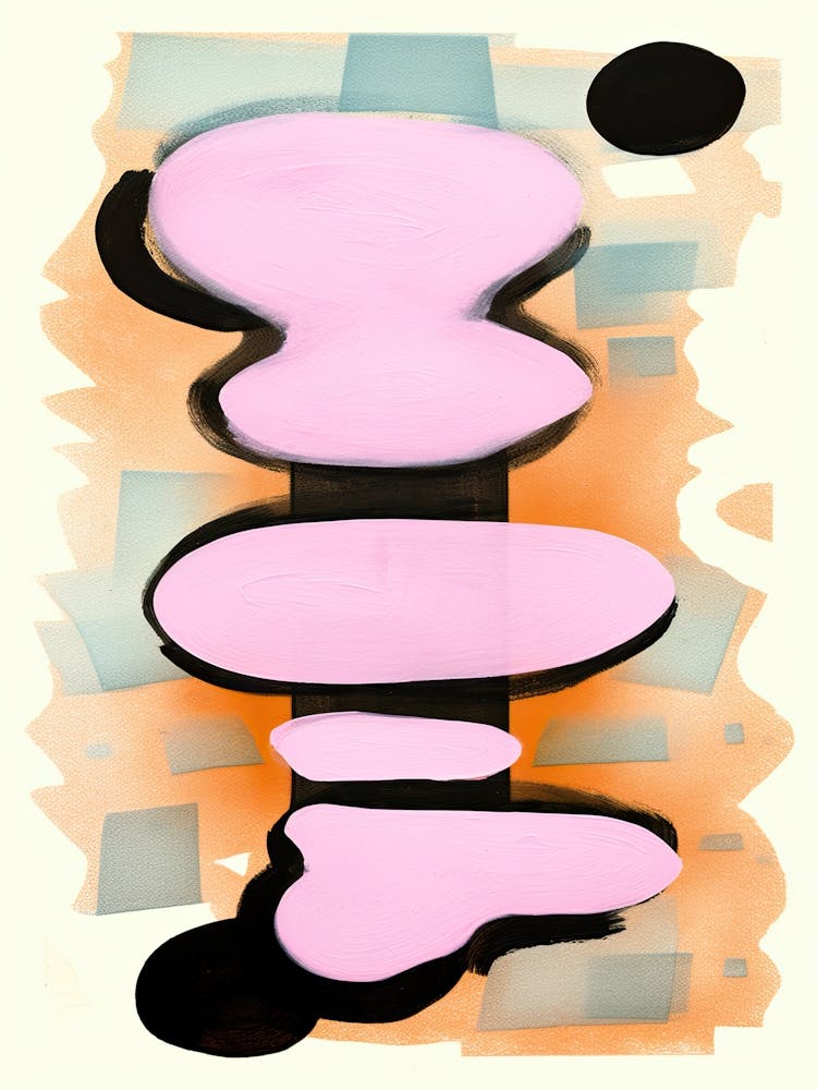 Pink Pop Painting Abstract 5