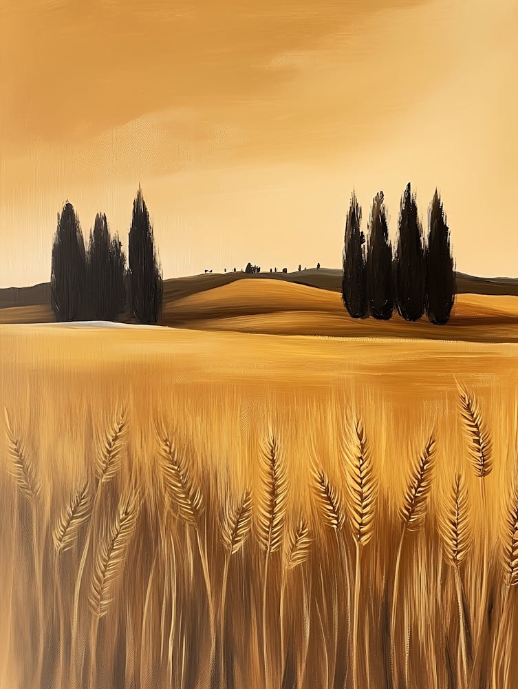 Tuscan Wheat Field
