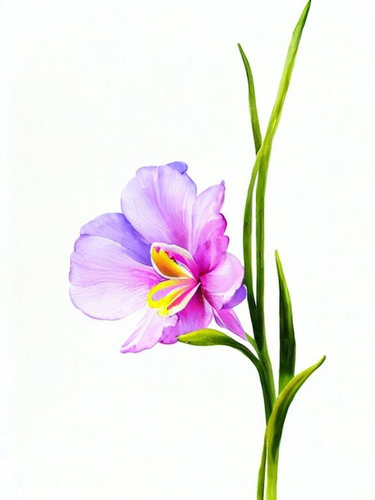 Freesia Watercolour Flower