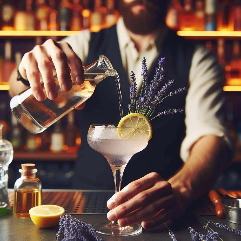 Bartender Pouring A Cocktail