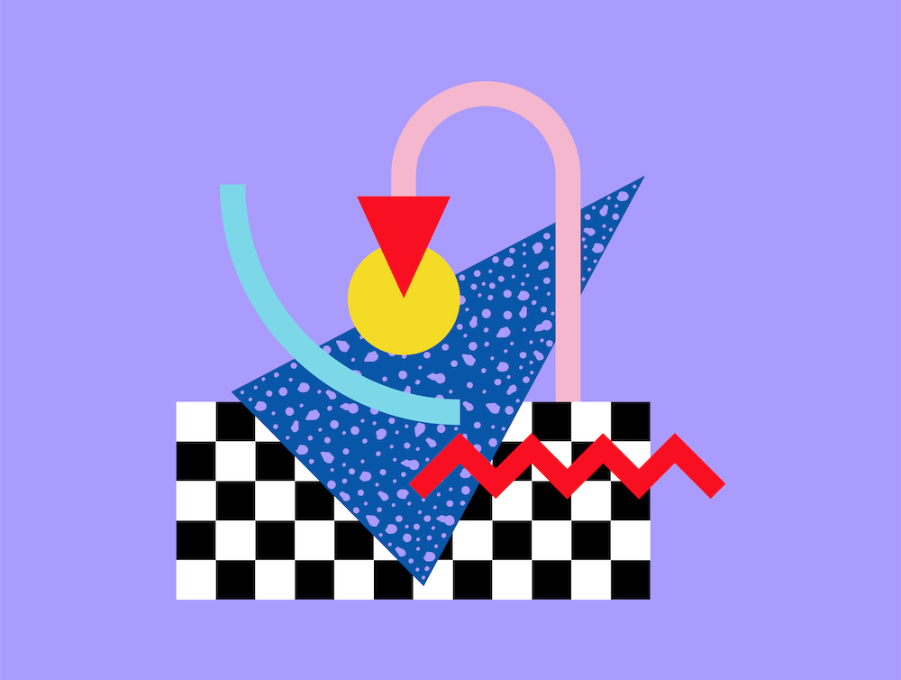 Memphis Pattern Vintage Synthwave 80s Artwork