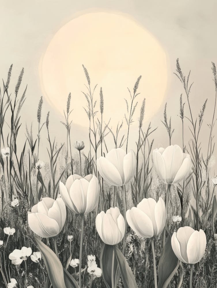 Tulips In The Meadow
