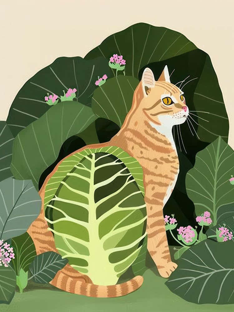 Cat And Cabbage 4