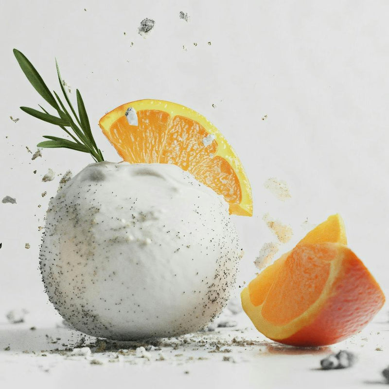 Orange Slices On A White Background