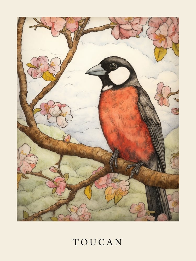 Beatrix Potter Inspired  Animal Watercolour Toucan 2