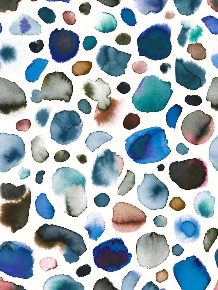 Watercolour Stains Blue