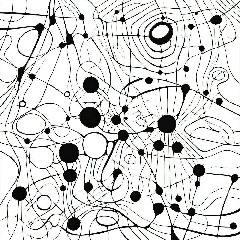 Doodles In Black And White Line Art 5