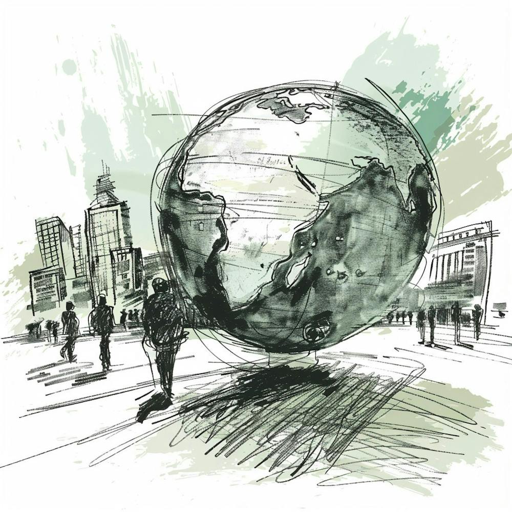 Drawing Of A Globe