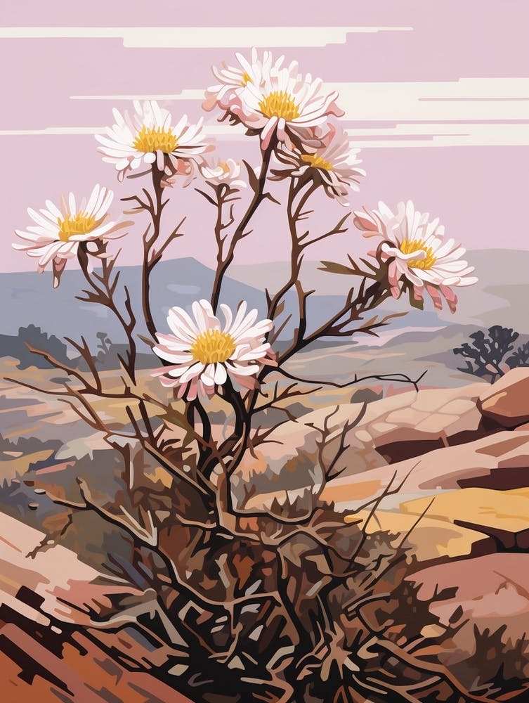 Asters 3 Flower Painting