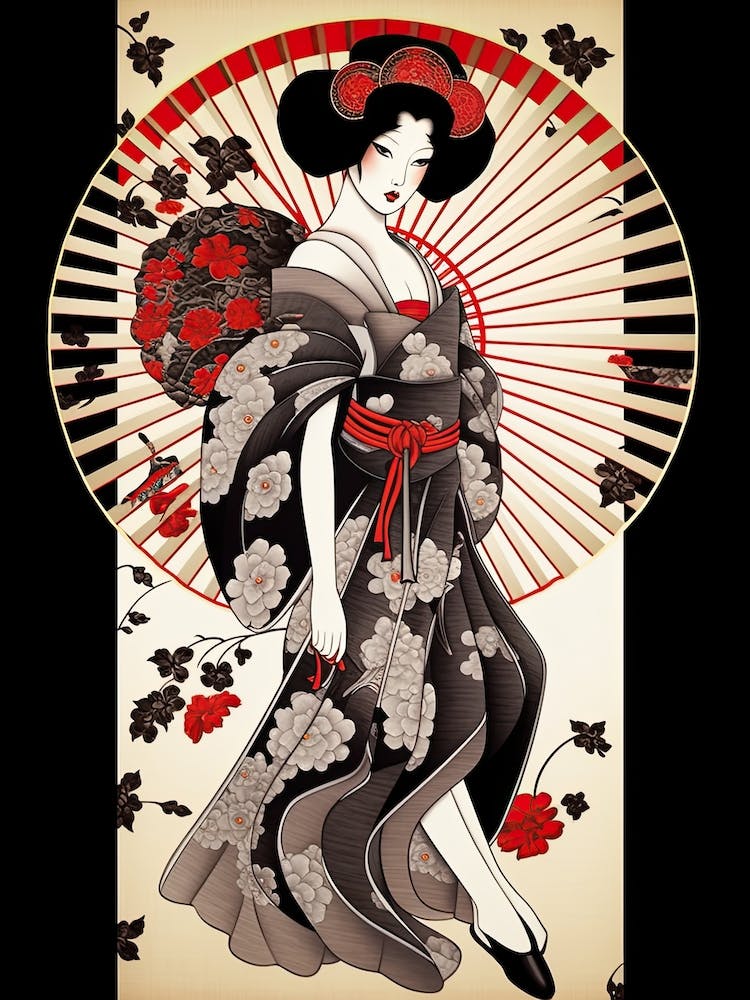 Geisha Art Noveau Style 2