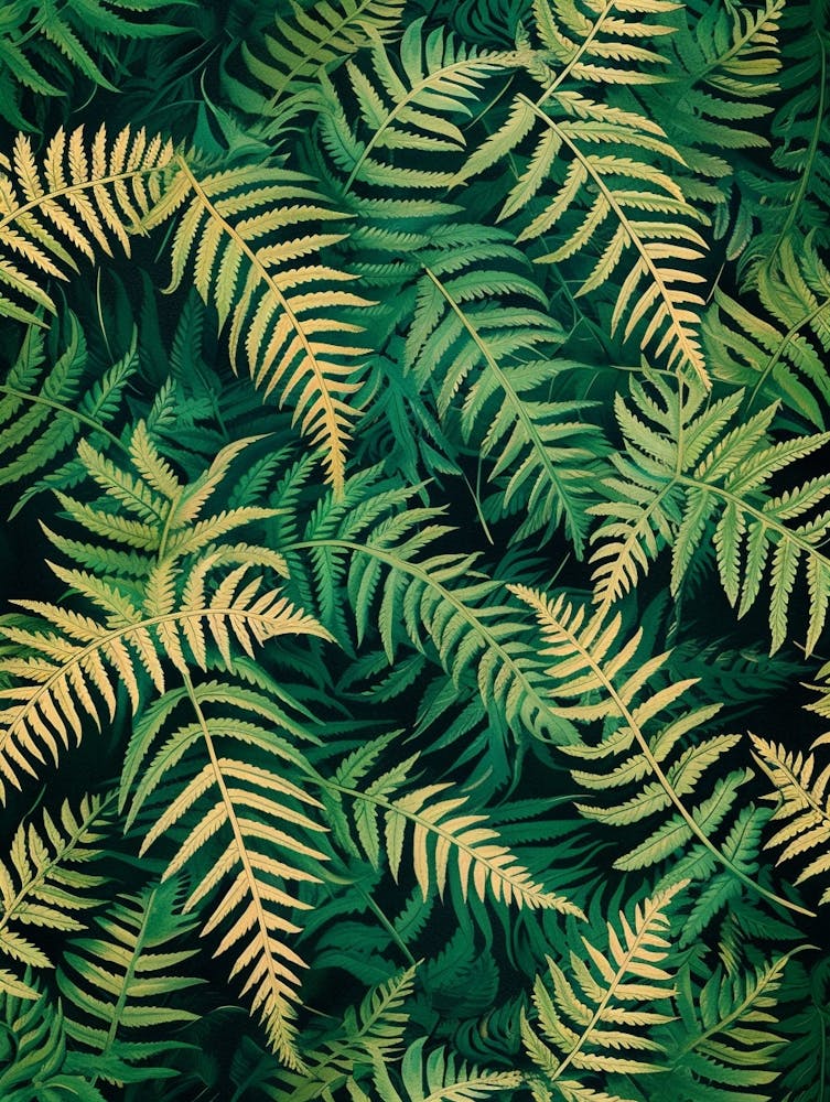 Pattern Poster Birds Nest Fern 1