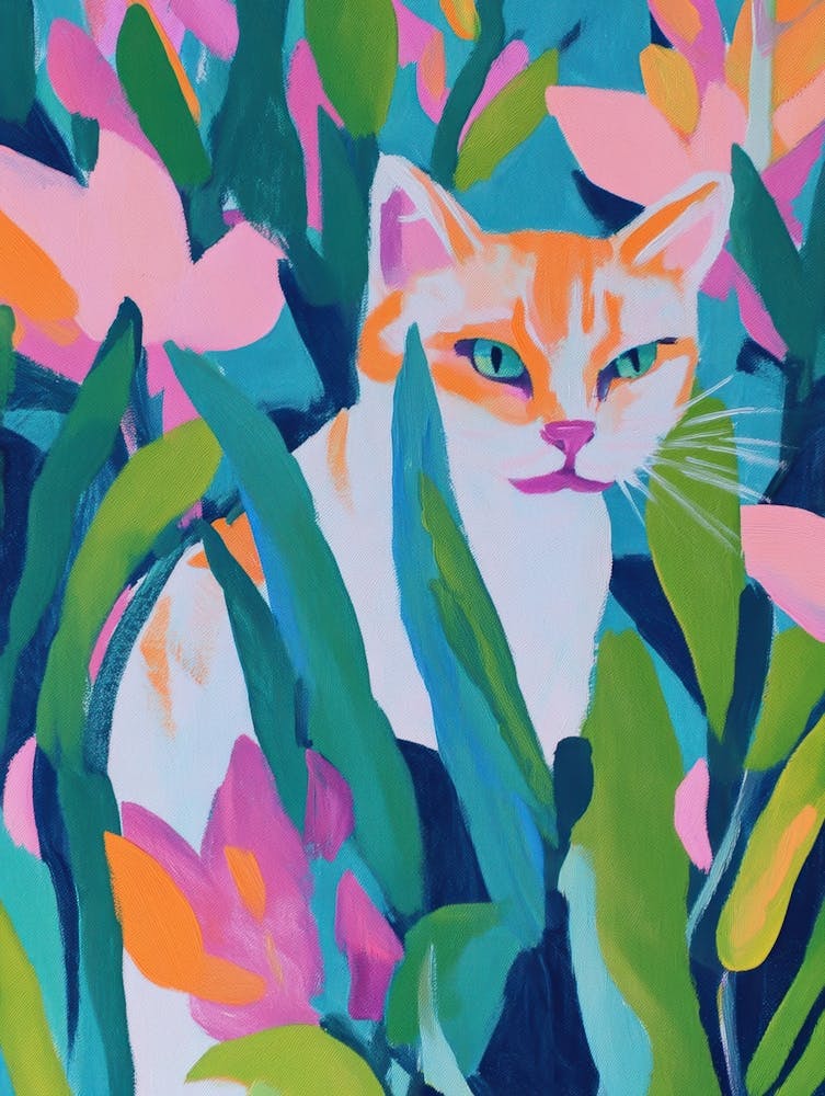 Cat In Bloom