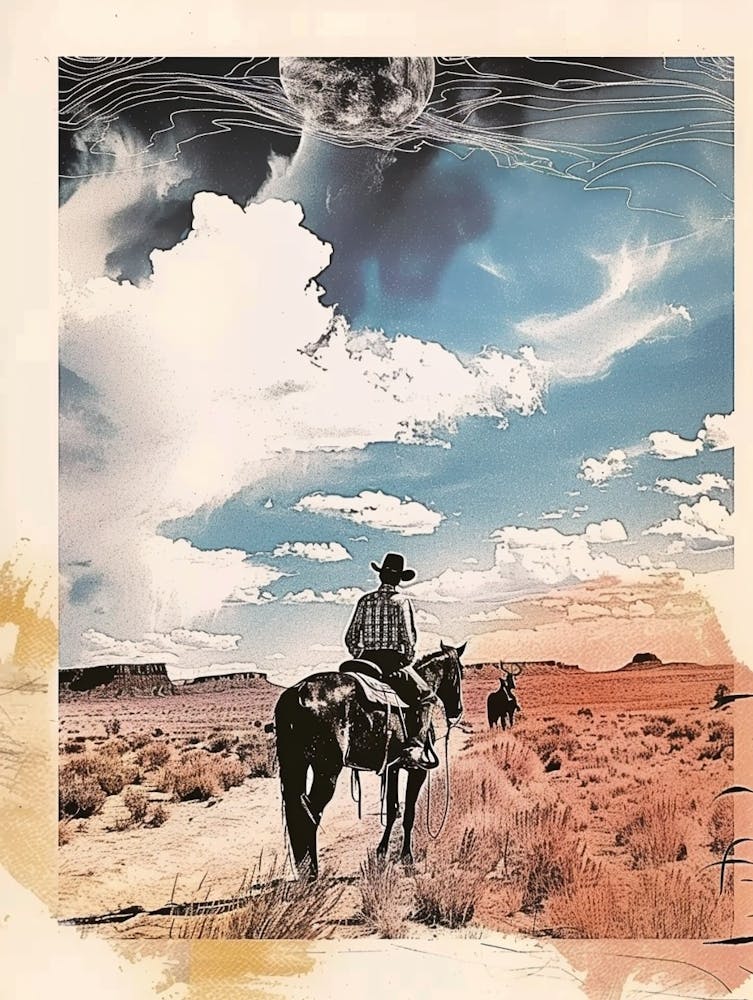 Big Sky Country Cowboy Collage 2