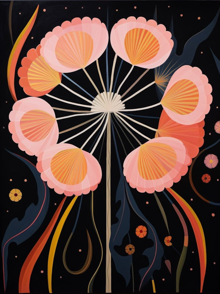 Everlasting Flower 3 Hilma Af Klint Inspired Flower Illustration