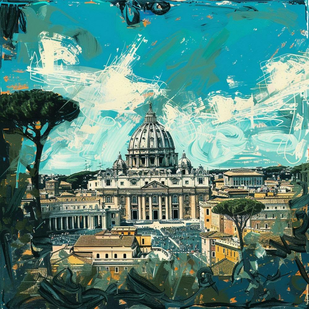 A Vatican City In Rome Expressive Strokes Illust 1719920685 3