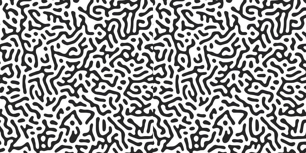 Organic Digital Shapes Black