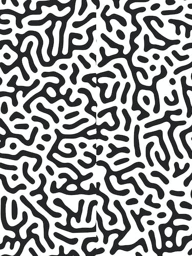 Organic Digital Shapes Black