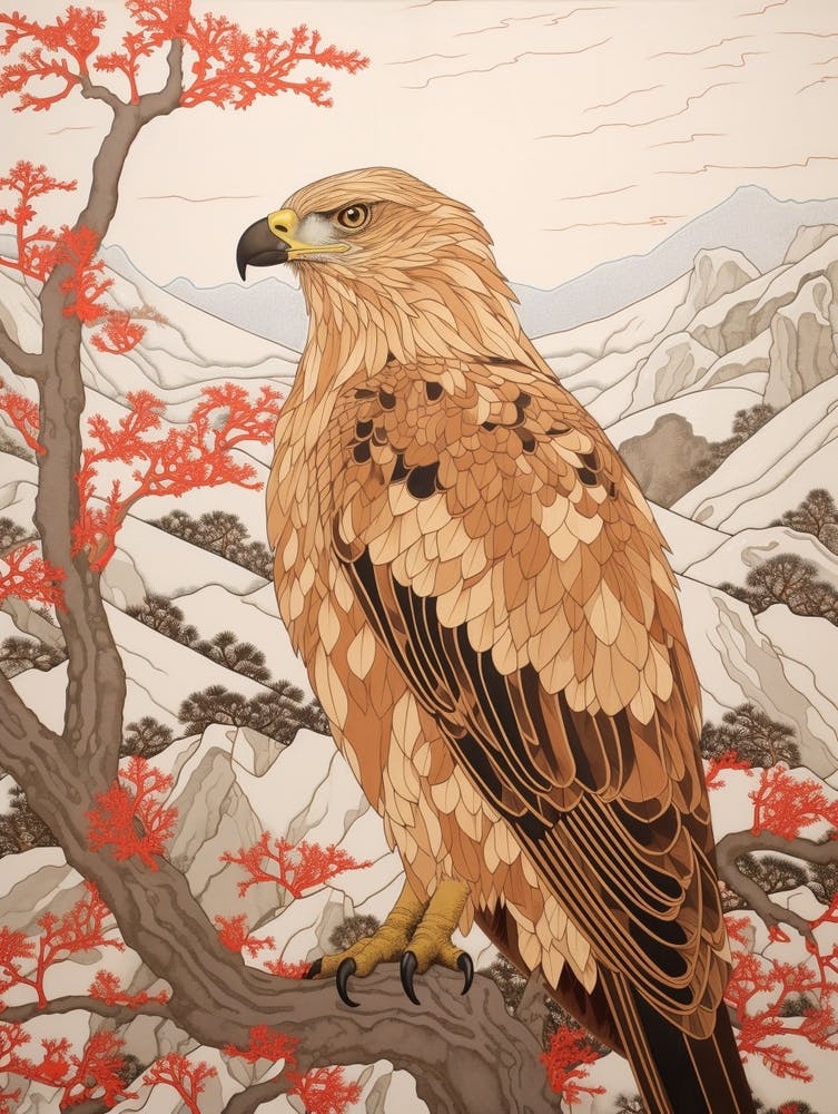 Vogelillustration Steinadler 4