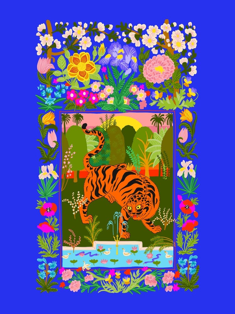 Tiger Garden Blue