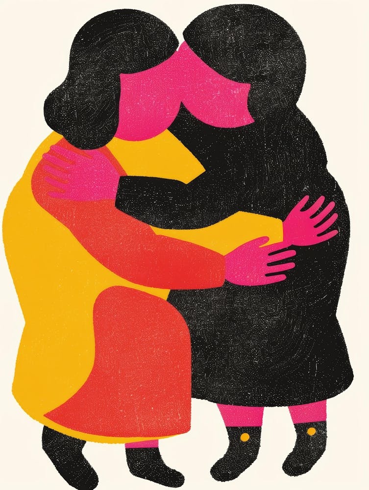 Two Women Hugging 3