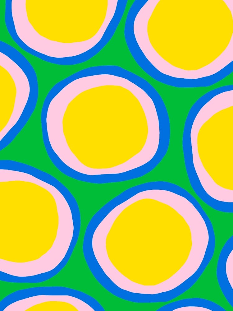Yellow And Pink Circles 1