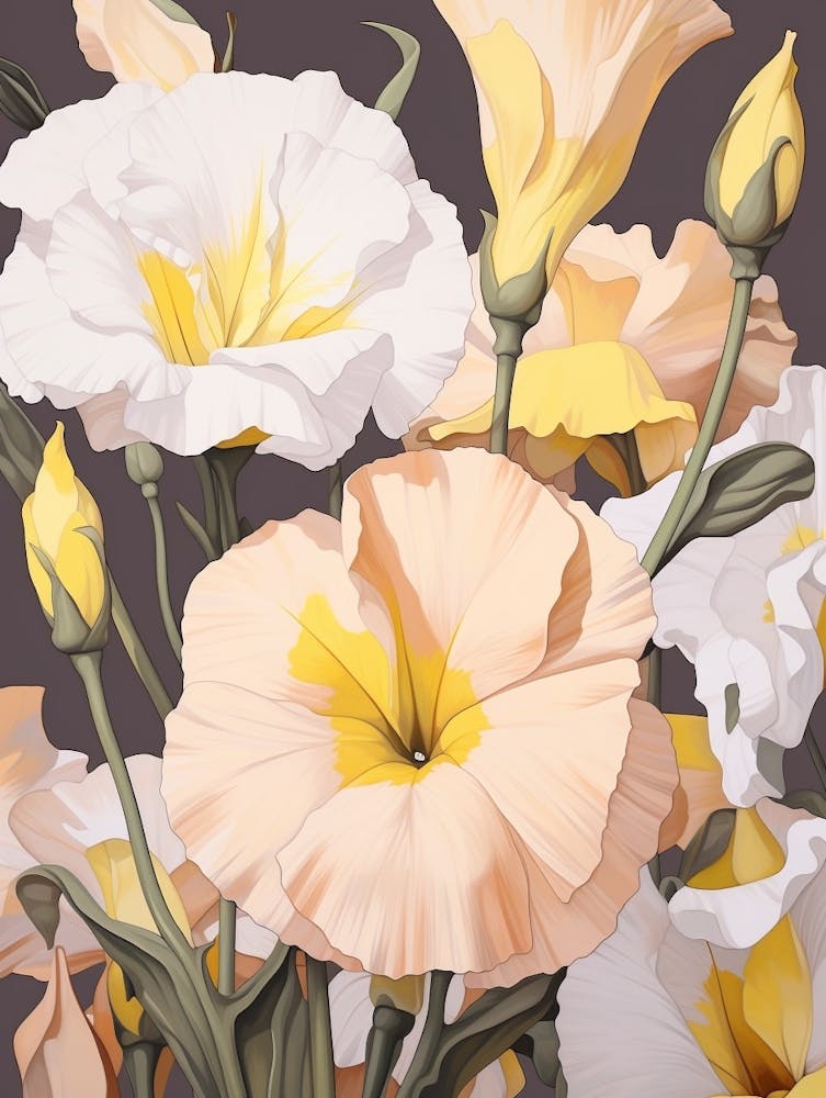 Lisianthus 3 Flower Painting