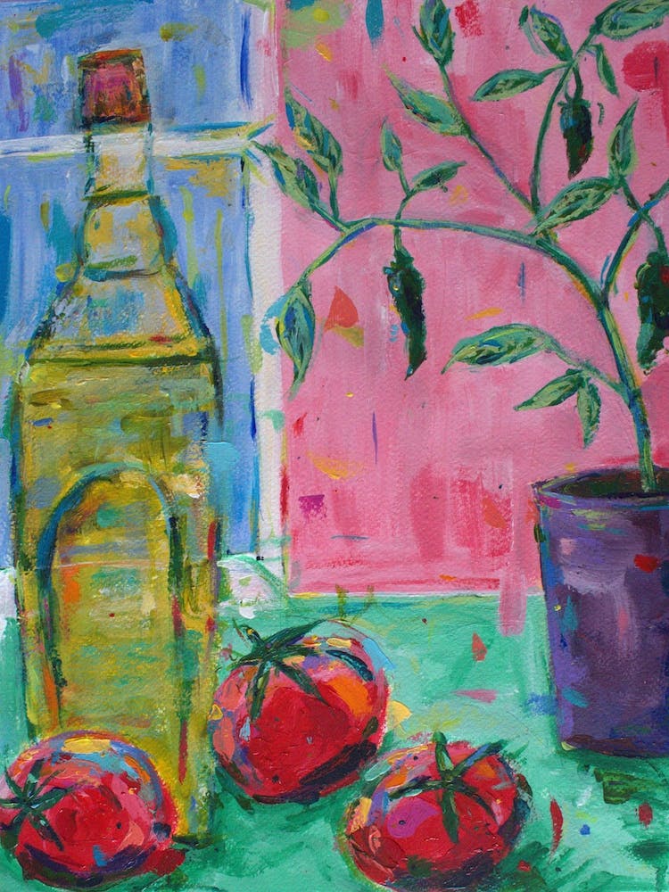 Oil Tomatoes Chili Plant