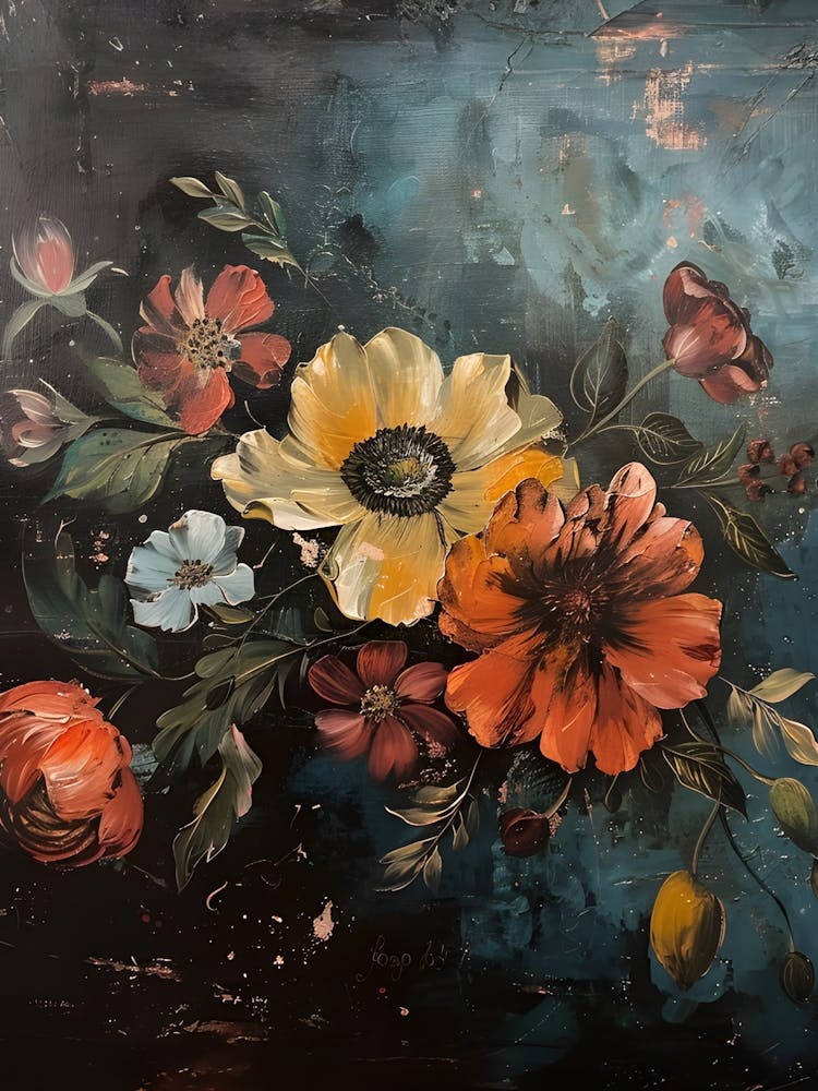 Vintage Floral and Botanicals Dark and Moody