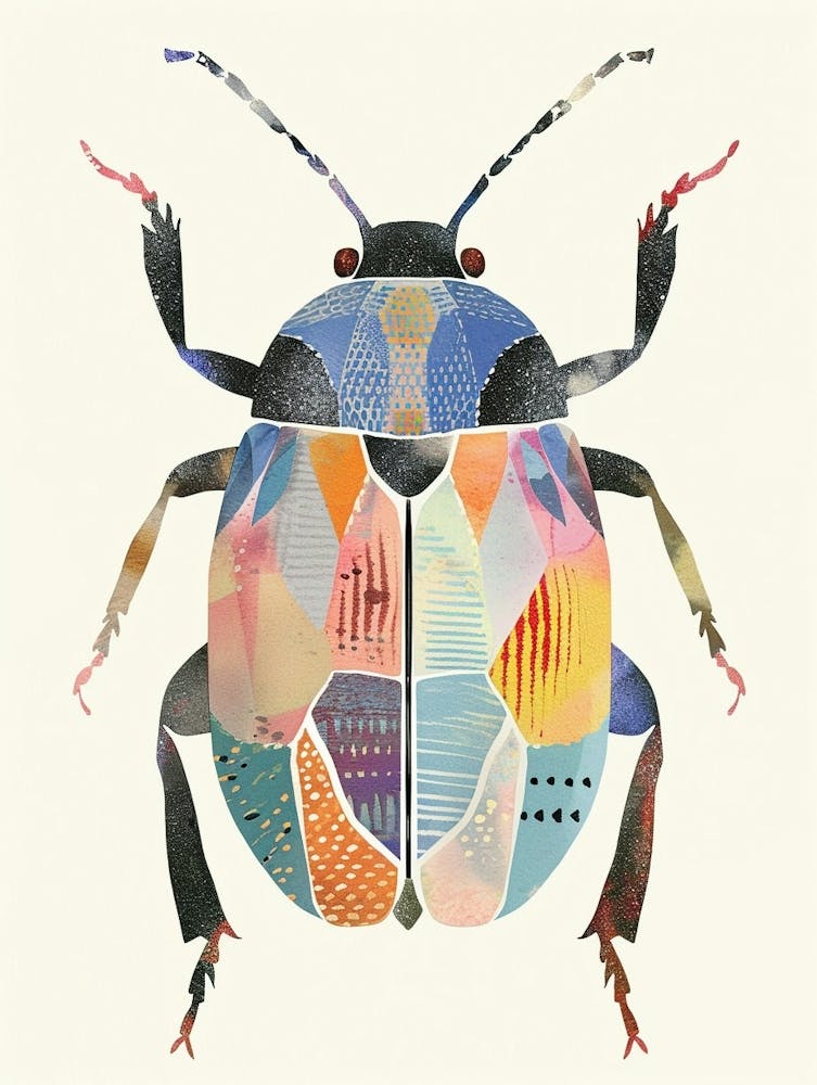 Colourful Insect Illustration June Bug 16