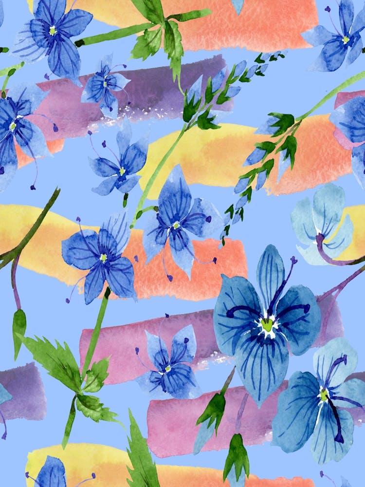 Blue Flowers - Veronica blue flower
