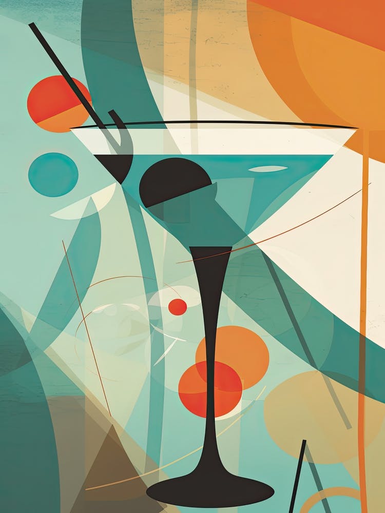Martini Cocktail Mid Century Modern 2