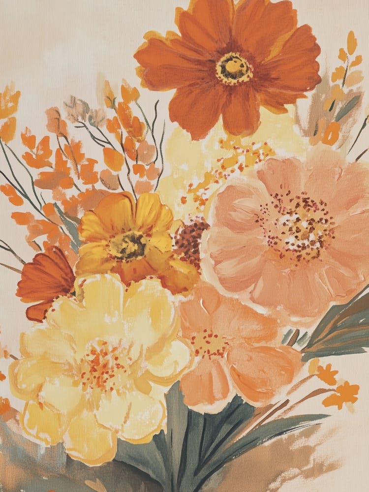Orange Flowers In A Vase