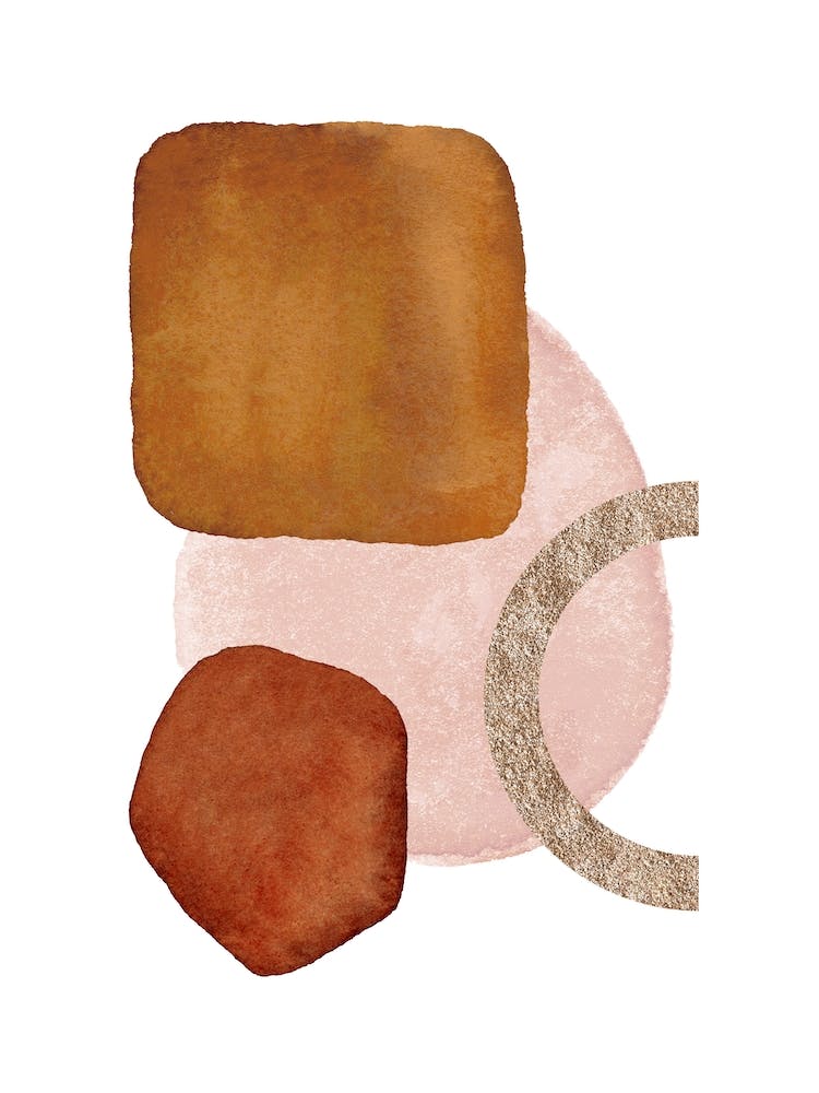 Watercolor Shapes In Red 3