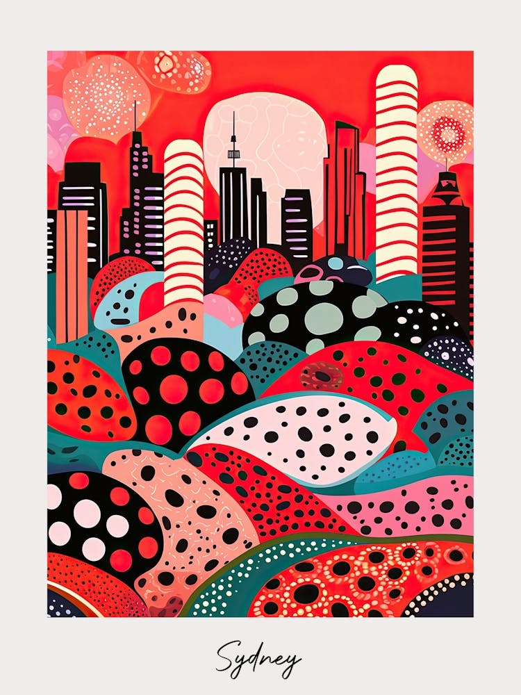 Poster Of Sydney, Illustration In The Style Of Pop Art 2