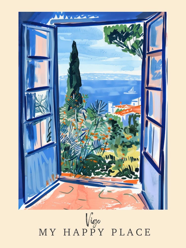 Mon Endroit Heureux Vigo 3 Affiche de Voyage