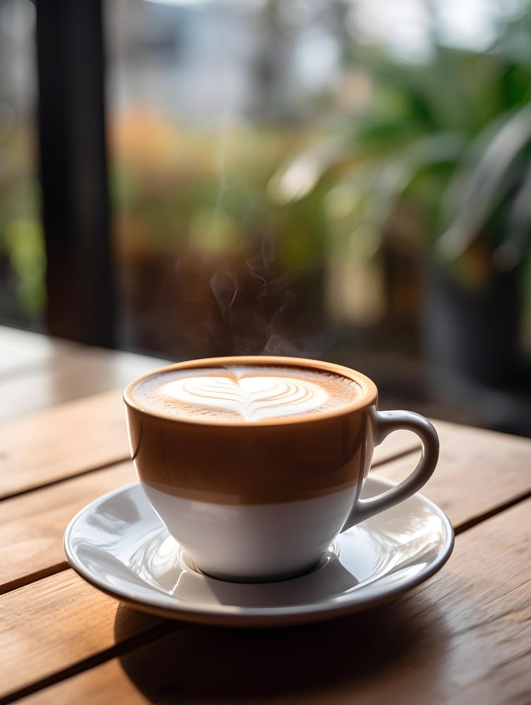 Coffee Cup On A Wooden Table 1