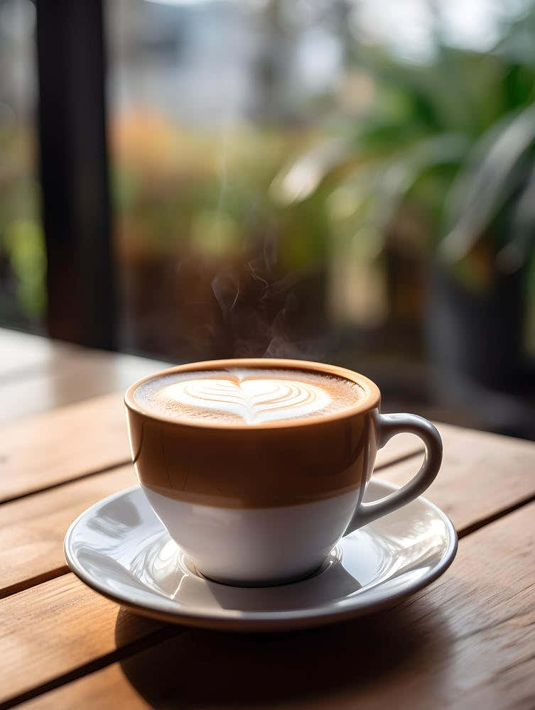 Coffee Cup On A Wooden Table 1