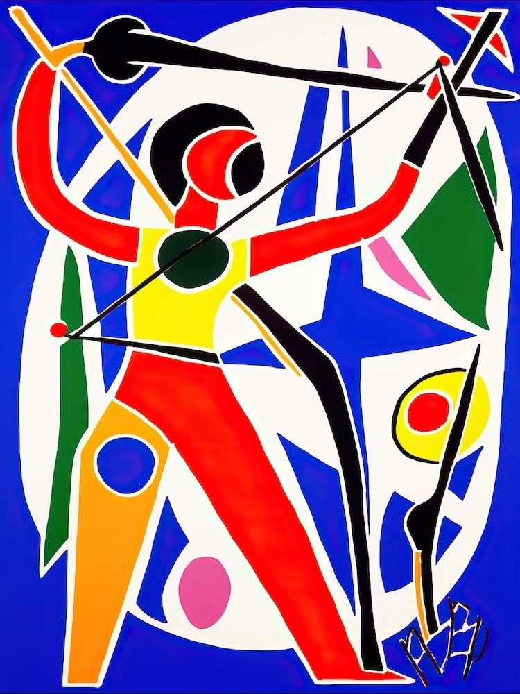 Archery In The Style Of Matisse 1