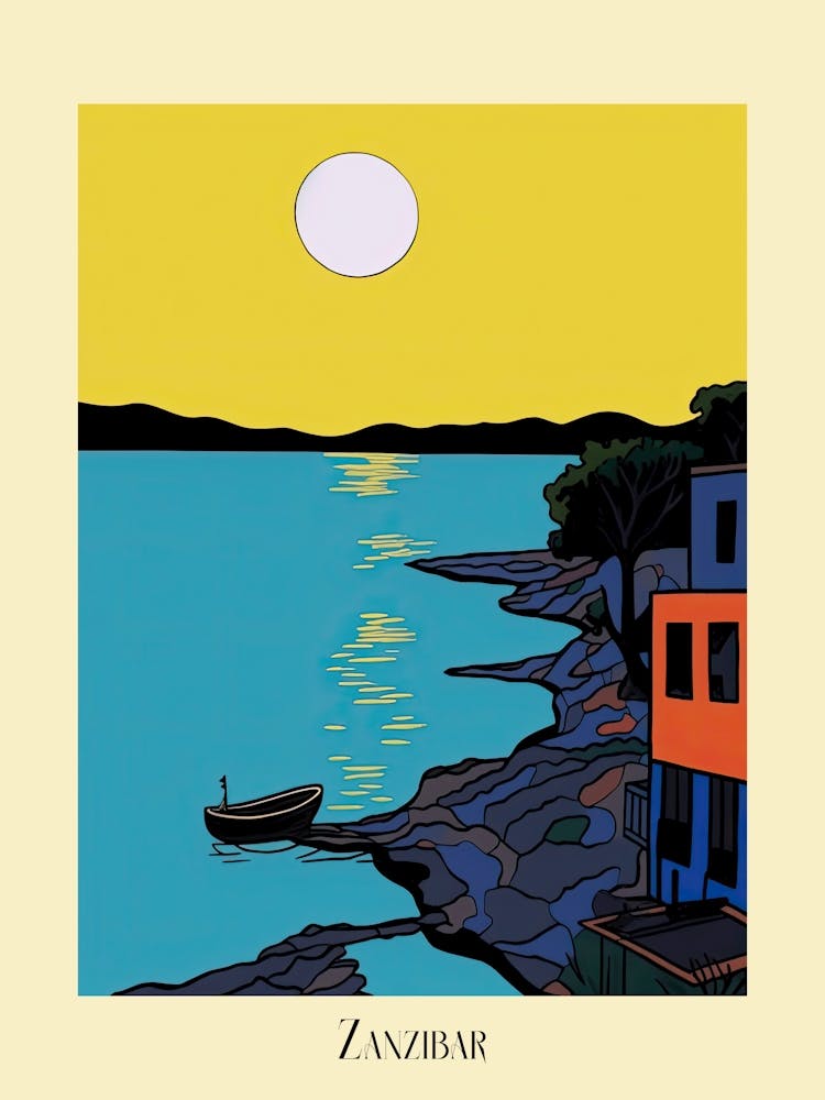 Poster Of Minimal Design Style Of Zanzibar, Tanzania 2